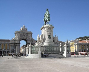 Plaza del Comercio en Lisboa, Portugal