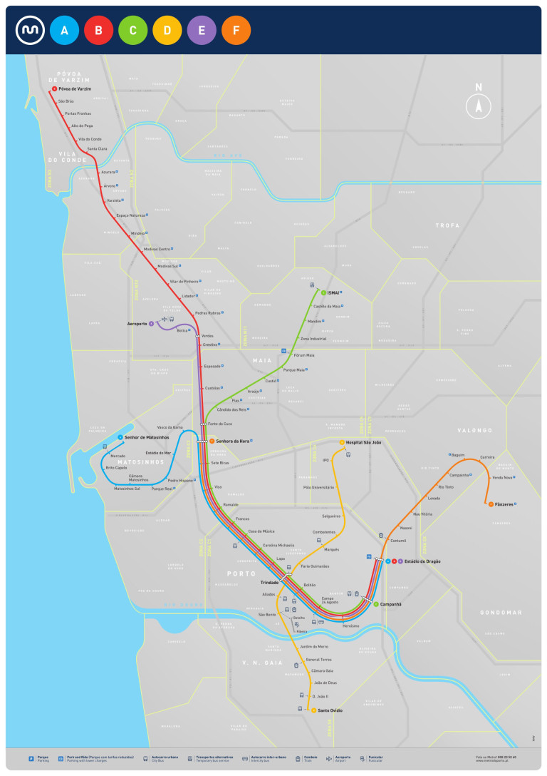 Metro de Oporto Mapa y líneas